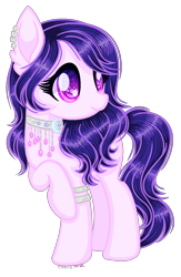 Size: 1024x1568 | Tagged: safe, artist:fantarianna, derpibooru import, oc, oc only, earth pony, pony, ear piercing, earring, earth pony oc, eyelashes, female, jewelry, looking at something, mare, piercing, raised hoof, raised leg, simple background, solo, transparent background