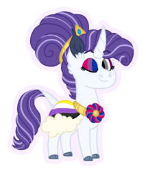 Size: 1662x1951 | Tagged: safe, artist:queenderpyturtle, derpibooru import, rarity, pony, chibi, eyeshadow, makeup, pride, pride flag, simple background, transparent background