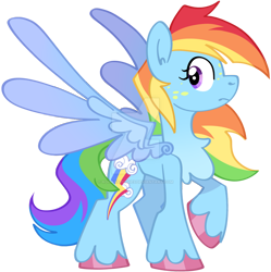 Size: 1280x1285 | Tagged: safe, artist:rohans-ponies, derpibooru import, rainbow dash, pony, deviantart watermark, obtrusive watermark, simple background, solo, transparent background, watermark