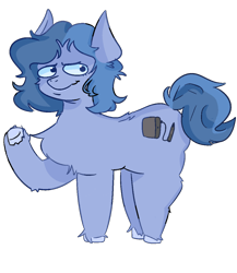 Size: 1300x1500 | Tagged: safe, derpibooru import, oc, oc only, earth pony, pony, 2022 community collab, anxious, blue, chubby, cutie mark, derpibooru community collaboration, hooves, short, short hair, simple background, solo, transparent background