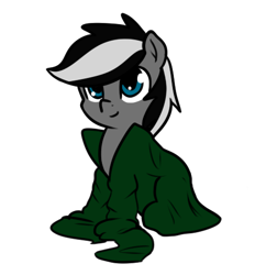 Size: 455x490 | Tagged: safe, artist:neuro, oc, oc only, oc:silver circuit, pegasus, pony, clothes, jacket, male, oversized clothes, simple background, sitting, solo, stallion, transparent background