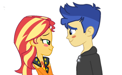 Size: 1000x620 | Tagged: safe, artist:cartoonmasterv3, derpibooru import, flash sentry, sunset shimmer, equestria girls, female, flashimmer, male, shipping, simple background, straight, transparent background