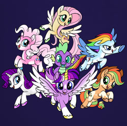 Size: 1024x1016 | Tagged: safe, artist:incendiarymoth, derpibooru import, applejack, fluttershy, pinkie pie, rainbow dash, rarity, spike, twilight sparkle, twilight sparkle (alicorn), alicorn, base, coloring page, mane seven, mane six, redesign