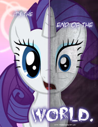 Size: 2158x2780 | Tagged: safe, artist:tehjadeh, derpibooru import, rarity, pony, unicorn, 2011, dual persona, dual personality, female, high res, mare, poster, solo, two sided posters