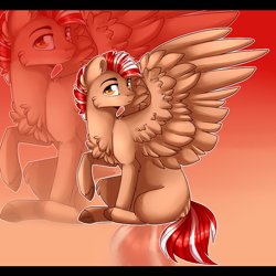 Size: 1000x1000 | Tagged: artist needed, safe, derpibooru import, oc, oc only, oc:cloud thumper, pegasus, pony, fanfic:life love and death in the house of path, male, solo, spread wings, stallion, wings, zoom layer