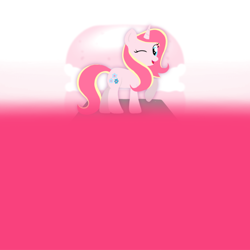 Size: 1200x1200 | Tagged: safe, artist:thread8, derpibooru import, oc, oc only, oc:rosa flame, pony, unicorn, food, macaron, one eye closed, rhythm join, rolling sky, wink