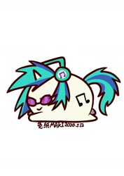 Size: 1000x1414 | Tagged: safe, artist:1395088159, derpibooru import, part of a set, dj pon-3, vinyl scratch, pony, unicorn, chubbie, eyes closed, female, headphones, simple background, solo, white background