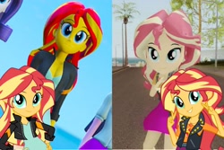 Size: 2289x1526 | Tagged: safe, derpibooru import, sunset shimmer, better together, equestria girls, forgotten friendship, friendship games, grand theft auto, grin, gta san andreas, gta v, smiling