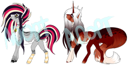 Size: 1712x869 | Tagged: safe, artist:beamybutt, derpibooru import, oc, oc only, earth pony, pony, unicorn, base used, duo, ear fluff, ears, earth pony oc, horn, looking up, simple background, transparent background, unicorn oc