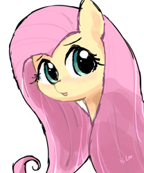 Size: 1000x1200 | Tagged: safe, artist:leo19969525, derpibooru import, fluttershy, pegasus, pony, bust, female, simple background, solo, white background