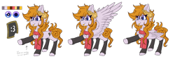 Size: 5224x1750 | Tagged: safe, artist:tizhonolulu, derpibooru import, oc, oc only, oc:cookie byte, pegasus, pony, cheek fluff, chest fluff, clothes, cutie mark, scarf, simple background, socks, solo, tongue, tongue out, transparent background