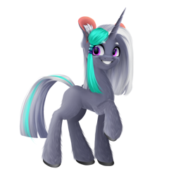 Size: 1000x1000 | Tagged: safe, artist:mayslost, derpibooru import, oc, oc only, pony, unicorn, 2022 community collab, black, black hooves, community collab, cute, derpibooru community collaboration, detailed, ear fluff, ears, gray, gray coat, hooves, purple eyes, simple background, solo, transparent, transparent background