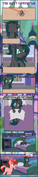 Size: 1103x5086 | Tagged: safe, artist:shootingstarsentry, derpibooru import, oc, oc:nightshade (digimonlover101), oc:star curve, changepony, hybrid, pony, spider, star spider, unicorn, comic:the next generation, female, interspecies offspring, mare, offspring, parent:king sombra, parent:queen chrysalis, parent:starlight glimmer, parent:sunburst, parents:chrysombra, parents:starburst