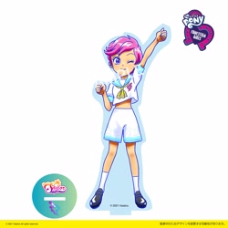 Size: 4206x4206 | Tagged: safe, derpibooru import, scootaloo, equestria girls, japanese, looking at you, obtrusive watermark, one eye closed, sailor moon, smiling, smiling at you, watermark, wink, winking at you