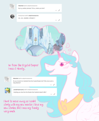 Size: 700x852 | Tagged: safe, artist:wolfyfree, derpibooru import, oc, oc only, oc:aurora borealis, alicorn, pony, alicorn oc, bust, castle, female, horn, mare, peytral, thought bubble, wings