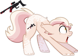 Size: 1172x842 | Tagged: safe, artist:rickysocks, derpibooru import, oc, oc:gallantry, earth pony, pony, base used, behaving like a cat, fangs, gun, male, simple background, solo, stallion, transparent background, weapon