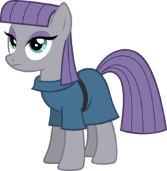 Size: 1600x1631 | Tagged: safe, artist:darkoverlords, derpibooru import, maud pie, earth pony, pony, maud pie (episode), season 4, eyelashes, eyeshadow, female, full body, lidded eyes, makeup, mare, simple background, solo, standing, tail, transparent background, vector