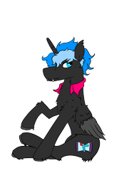 Size: 1656x2480 | Tagged: safe, artist:hrabiadeblacksky, derpibooru import, oc, oc only, oc:hrabia de black sky, alicorn, bat pony, pony, unicorn, 2022 community collab, derpibooru community collaboration, male, simple background, solo, stallion, transparent background