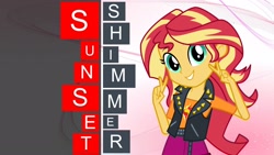 Size: 1920x1080 | Tagged: safe, artist:asrafpie, derpibooru import, sunset shimmer, equestria girls, cute, peace sign, shimmerbetes, wallpaper