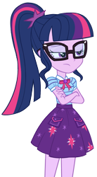 Size: 480x869 | Tagged: safe, artist:invisibleink, derpibooru import, sci-twi, twilight sparkle, better together, equestria girls, crossed arms, sci-twi is not amused, simple background, solo, transparent background, vector