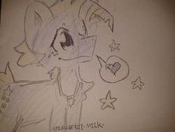 Size: 2560x1920 | Tagged: safe, artist:strawberri-milk, derpibooru import, star tracker, heart, solo, traditional art