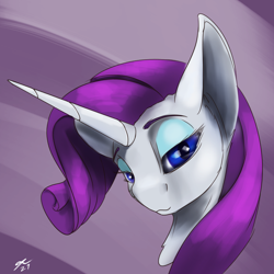 Size: 2160x2160 | Tagged: safe, artist:tenebrisnoctus, derpibooru import, rarity, pony, unicorn, bust, female, high res, lidded eyes, looking at you, mare, solo