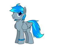 Size: 3000x2000 | Tagged: safe, artist:yufebwifbi, derpibooru import, oc, oc only, oc:leaf blade, pegasus, pony, 2022 community collab, blue eyes, derpibooru community collaboration, folded wings, full body, male, pegasus oc, show accurate, simple background, smiling, solo, stallion, standing, tail, transparent background, two toned mane, two toned tail, wings