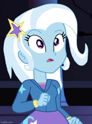 Size: 451x609 | Tagged: safe, derpibooru import, edit, edited screencap, screencap, trixie, equestria girls, cropped