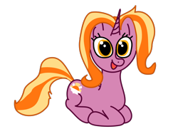 Size: 2160x1620 | Tagged: safe, derpibooru import, luster dawn, pony, unicorn, the last problem, looking at you, lying, open mouth, ponyloaf, prone, simple background, solo, transparent background