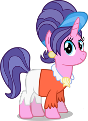 Size: 1435x1967 | Tagged: safe, artist:vector-brony, derpibooru import, edit, cookie crumbles, earth pony, pony, clothes, ear piercing, earring, female, jewelry, looking at you, mare, piercing, simple background, solo, transparent background, vector