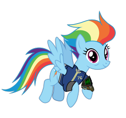 Size: 6400x6018 | Tagged: safe, artist:ponygamer2020, derpibooru import, rainbow dash, pegasus, pony, fallout equestria, the last problem, clothes, fallout, fallout 76, female, flying, full body, jumpsuit, looking at you, mare, multicolored hair, multicolored mane, multicolored tail, older, older rainbow dash, pip-boy 2000 mark vi, pipboy, rainbow hair, rainbow tail, simple background, smiling, smiling at you, solo, spread wings, tail, transparent background, vault suit, vector, wings