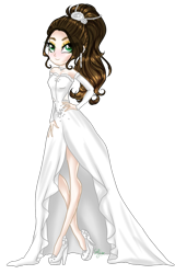 Size: 857x1341 | Tagged: safe, artist:gihhbloonde, derpibooru import, oc, oc only, oc:gihh bloonde, bedroom eyes, clothes, dress, eyelashes, female, high heels, shoes, simple background, smiling, solo, transparent background