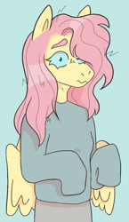 Size: 830x1432 | Tagged: safe, artist:hyperlynx_art, derpibooru import, fluttershy, anthro, pegasus, clothes, sweater