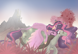 Size: 4114x2850 | Tagged: safe, artist:shaslan, derpibooru import, princess twilight 2.0, tank, twilight sparkle, twilight sparkle (alicorn), alicorn, pony, the last problem, apple, apple tree, canterlot, crown, female, food, hoof shoes, jewelry, mare, mountain, older, older twilight, regalia, tree, zap apple, zap apple tree