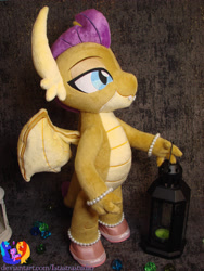 Size: 2304x3072 | Tagged: safe, artist:1stastrastudio, derpibooru import, smolder, dragon, clothes, irl, jewelry, pearl, photo, plushie, shoes, solo