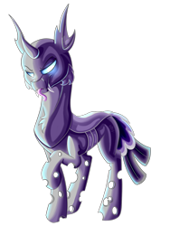 Size: 1500x2000 | Tagged: safe, artist:starcasteclipse, derpibooru import, oc, oc only, changeling, digital art, simple background, solo, tongue, tongue out, transparent background