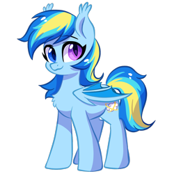 Size: 1200x1200 | Tagged: safe, artist:colorfulcolor233, derpibooru import, oc, oc only, oc:halo cloudow, bat pony, 2022 community collab, bat pony oc, derpibooru community collaboration, heterochromia, simple background, solo, transparent background