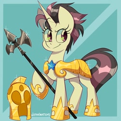 Size: 1200x1200 | Tagged: safe, artist:wutanimations, derpibooru import, oc, oc only, pony, unicorn, armor, female, guardsmare, mare, royal guard, royal guard armor, solo