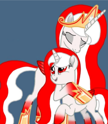 Size: 704x804 | Tagged: safe, artist:mlp_princess_indonisty, derpibooru import, oc, oc:indonisty, alicorn, pony, base used, eyes closed, female, horn, hug, hugging a pony, indonesia, jewelry, mare, nation ponies, ponified, princess indonisty, regalia, smiling, wings