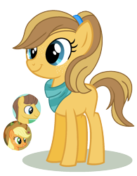 Size: 1072x1376 | Tagged: safe, artist:venomtwt-artistowo, derpibooru import, oc, earth pony, pony, base used, female, offspring, parent:applejack, parent:caramel, parents:carajack, simple background, teenager, transparent background