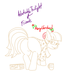 Size: 4149x4615 | Tagged: safe, artist:adorkabletwilightandfriends, derpibooru import, coco pommel, earth pony, pony, :p, absurd resolution, adorkable, bedroom eyes, butt, chocolate, clothes, cocobetes, cute, dork, food, fruit cake, hatbutt, hot chocolate, mug, plot, scarf, seductive, sweater, tongue, tongue out