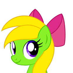 Size: 2000x2000 | Tagged: safe, artist:candy meow, derpibooru import, oc, oc only, oc:candy meow, pegasus, pony, apple bloom's bow, bow, clothes, cosplay, costume, female, hair bow, looking up, mare, pegasus oc, simple background, solo, transparent background