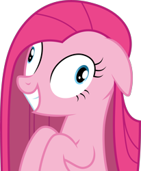 Size: 6000x7275 | Tagged: safe, artist:twilirity, derpibooru import, pinkie pie, pony, absurd resolution, contemplating insanity, pinkamena diane pie, simple background, solo, transparent background, vector