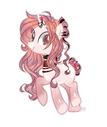 Size: 1320x1564 | Tagged: safe, artist:dashyowo, derpibooru import, oc, oc only, pony, unicorn, base used, choker, female, looking at you, mare, side view, simple background, smiling, smiling at you, solo, transparent background, white outline