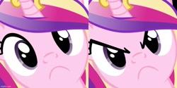 Size: 1000x500 | Tagged: safe, derpibooru import, princess cadance, alicorn, pony, angry, cute, cutedance, exploitable meme, female, hi anon, madorable, mare, meme, ponified, ponified meme