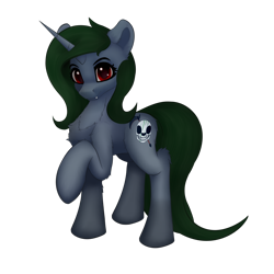 Size: 2048x2048 | Tagged: safe, artist:darbedarmoc, derpibooru import, oc, oc only, oc:minerva, unicorn, 2022 community collab, derpibooru community collaboration, looking at you, red eyes, simple background, solo, transparent background