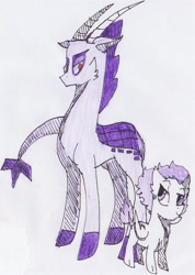 Size: 1335x1877 | Tagged: safe, artist:draw1709, derpibooru import, oc, oc only, oc:diamond crusher, oc:pixie, dracony, hybrid, brother and sister, duo, female, height difference, interspecies offspring, male, offspring, parent:rarity, parent:spike, parents:sparity, siblings