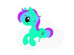 Size: 2828x2121 | Tagged: safe, artist:euphorictheory, derpibooru import, oc, oc only, oc:mist swirl, pegasus, pony, cloud, female, lying down, mare, simple background, solo, transparent background