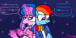 Size: 1280x640 | Tagged: safe, artist:徐詩珮, oc, oc:hsu amity, oc:rainbow eevee, alicorn, pony, crying, digital art, female, meme, mordetwi, vector