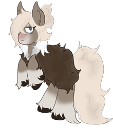 Size: 3750x4260 | Tagged: safe, alternate version, artist:anonymous, oc, oc only, oc:bundle up, pony, clothes, coat, coat markings, female, mare, rearing, simple background, snowpony (species), socks (coat marking), solo, taiga pony, transparent background, unshorn fetlocks